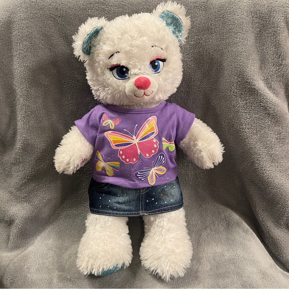 Build-A-Bear Workshop Disney Frozen 2 Elsa Inspired Bear Stuffed Animal in White